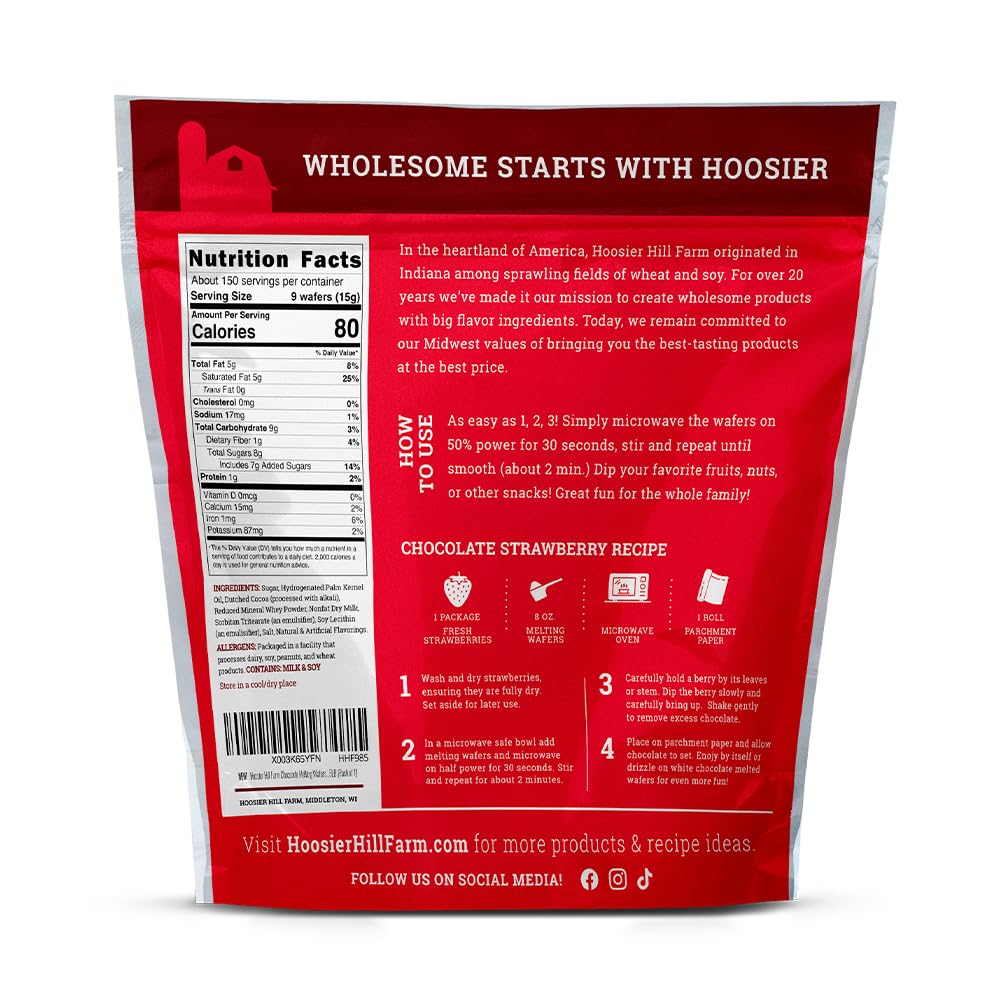 Hoosier Hill Farm Chocolate Melting Wafers, 5 lb – Easy Microwave Melting for Desserts