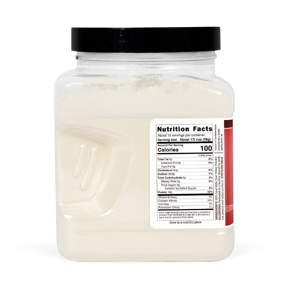 Hoosier Hill Farm High Protein Goat Milk Powder – 1 lb | 16g Protein per Serving