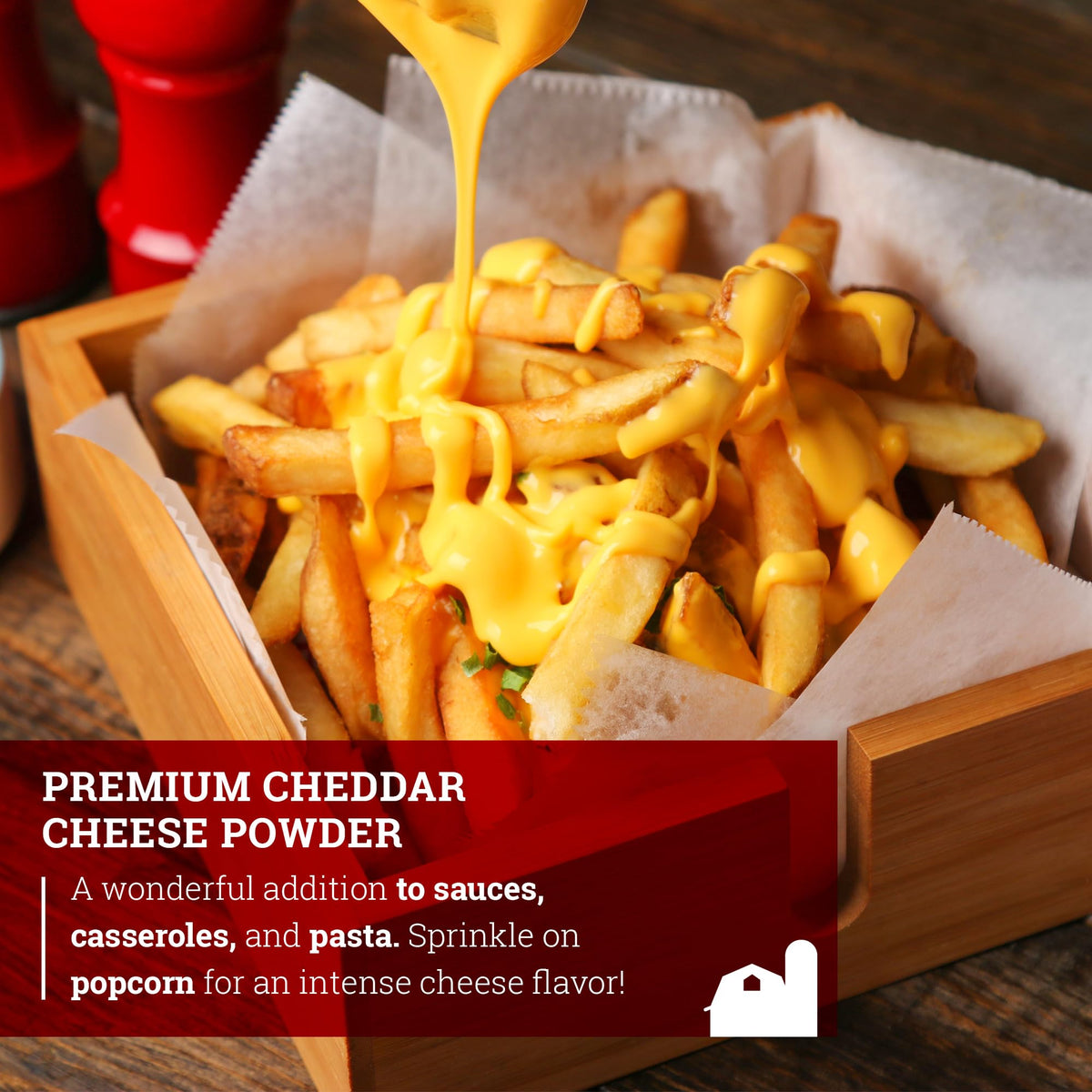 Hoosier Hill Farm Premium Cheddar Cheese Powder, 2.5LB – Real Cheese, No Artificial Colors