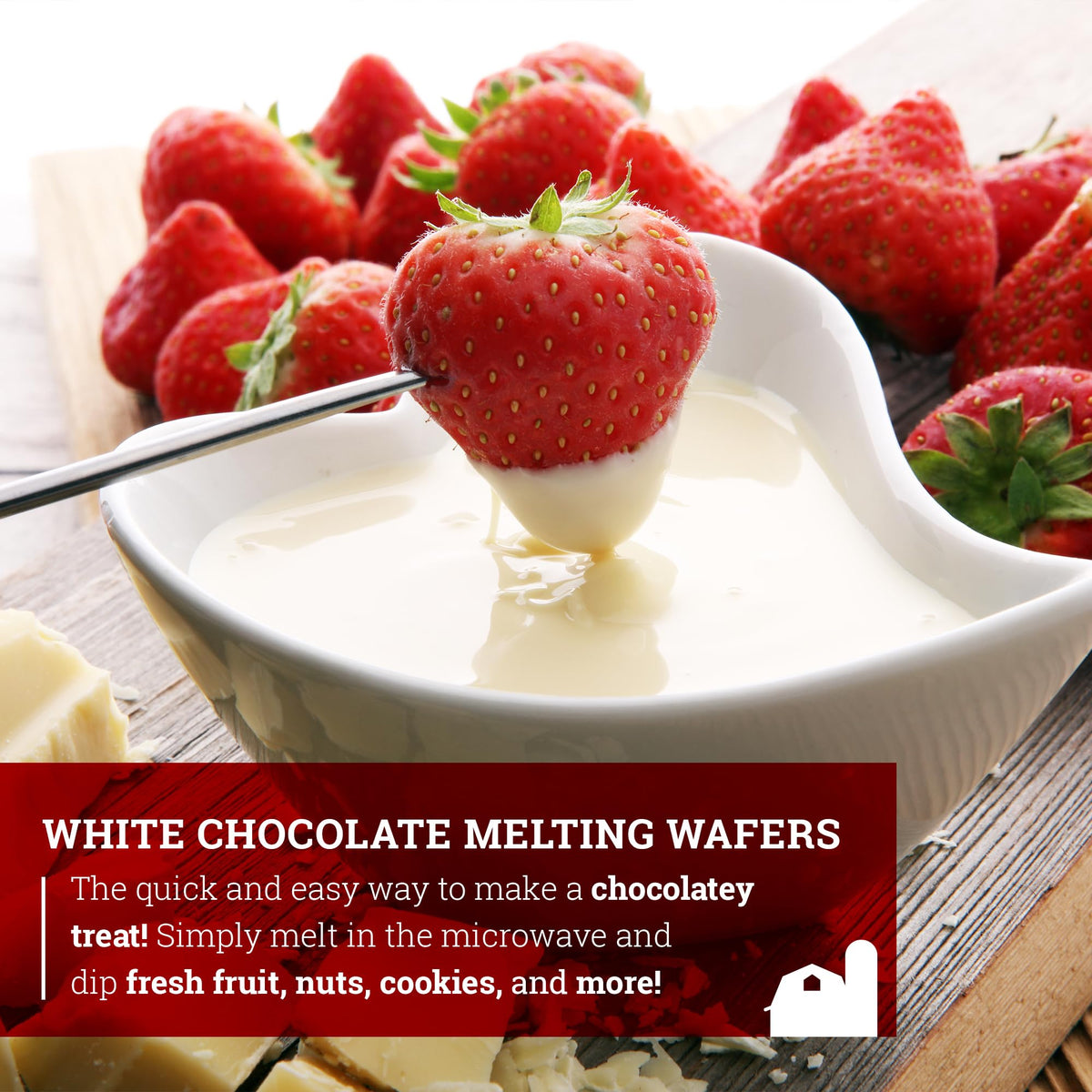 Hoosier Hill Farm White Melting Wafers, 5LB — Easy Microwave Candy Melts for Dipping & Decorating