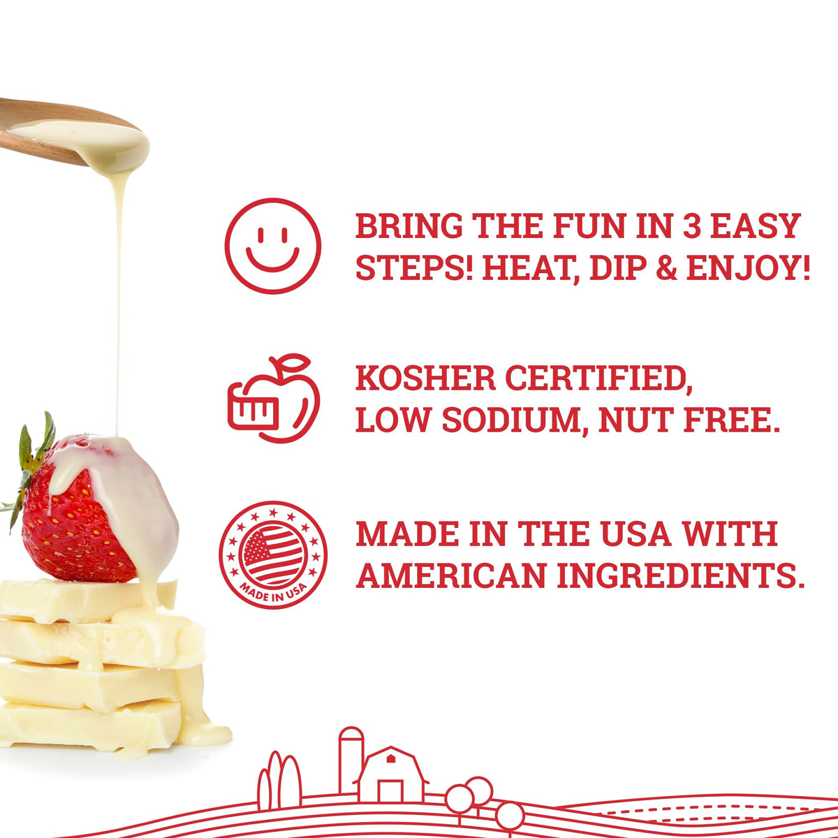 Hoosier Hill Farm White Melting Wafers, 5LB — Easy Microwave Candy Melts for Dipping & Decorating
