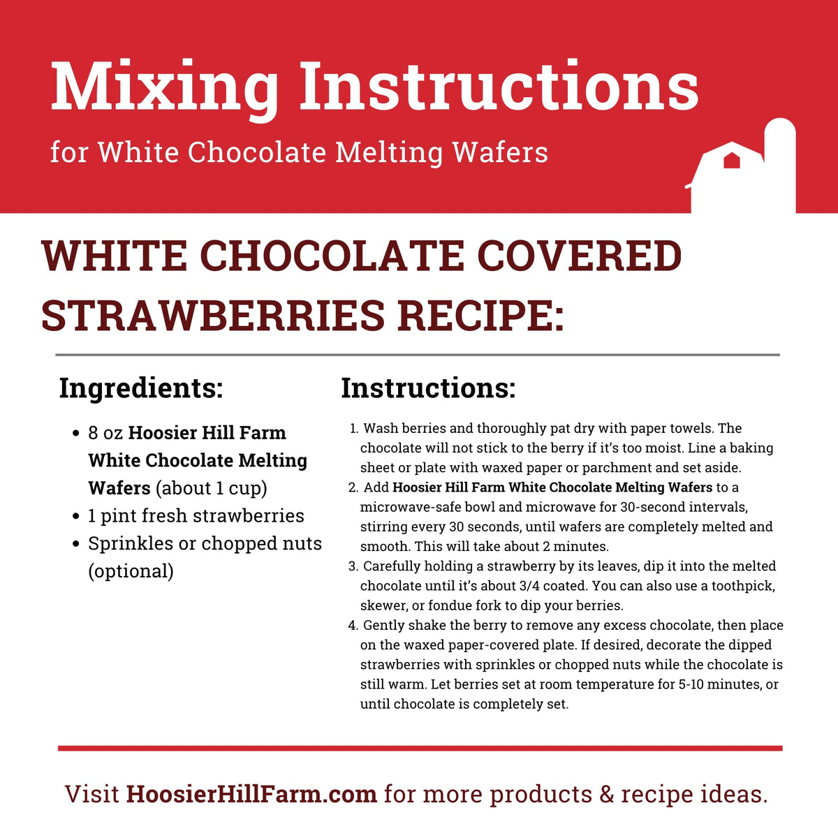 Hoosier Hill Farm White Melting Wafers, 5LB — Easy Microwave Candy Melts for Dipping & Decorating