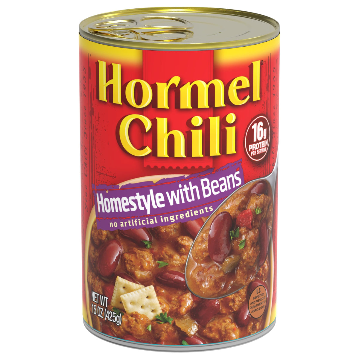 Hormel Chili Home Style with Beans - 15 oz Cans (Pack of 12)