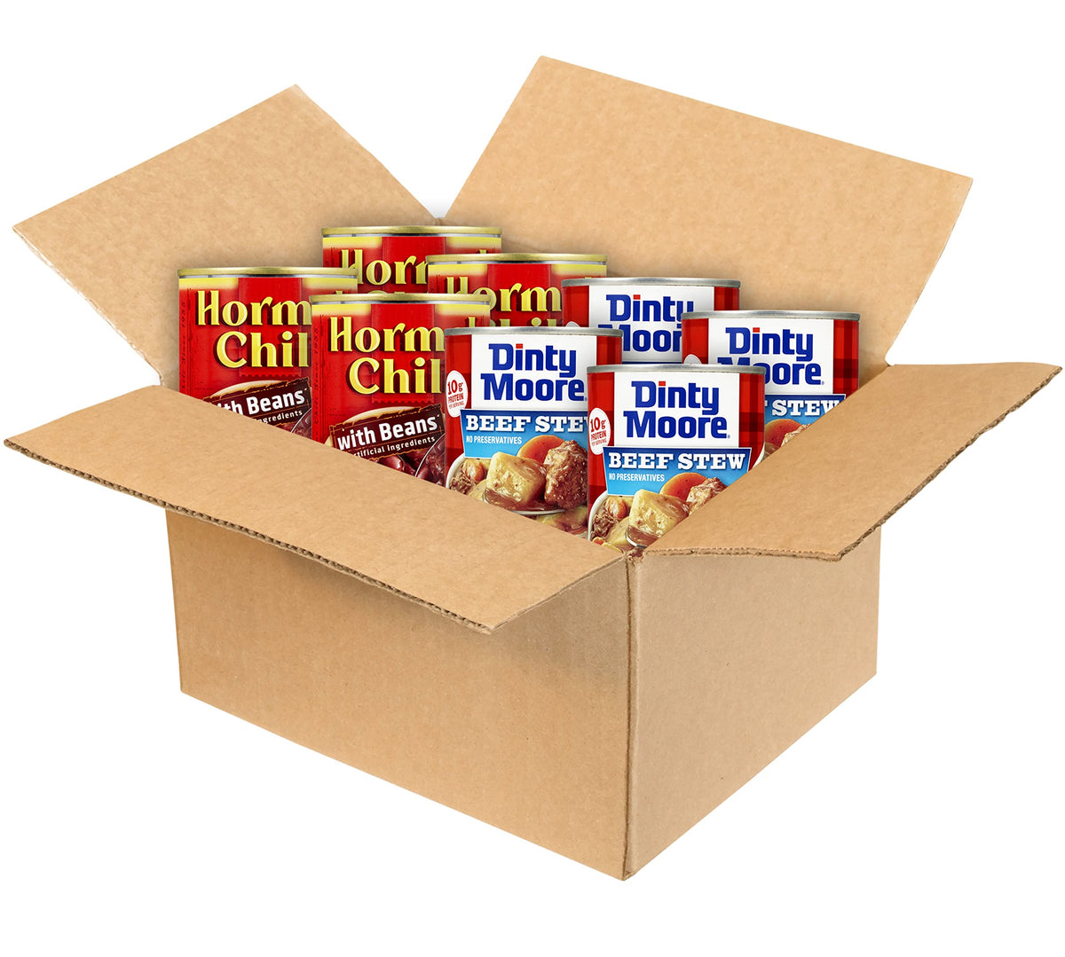 Hormel Chili with Beans & DINTY MOORE Beef Stew Variety Pack – 15 oz Cans (8-pack)