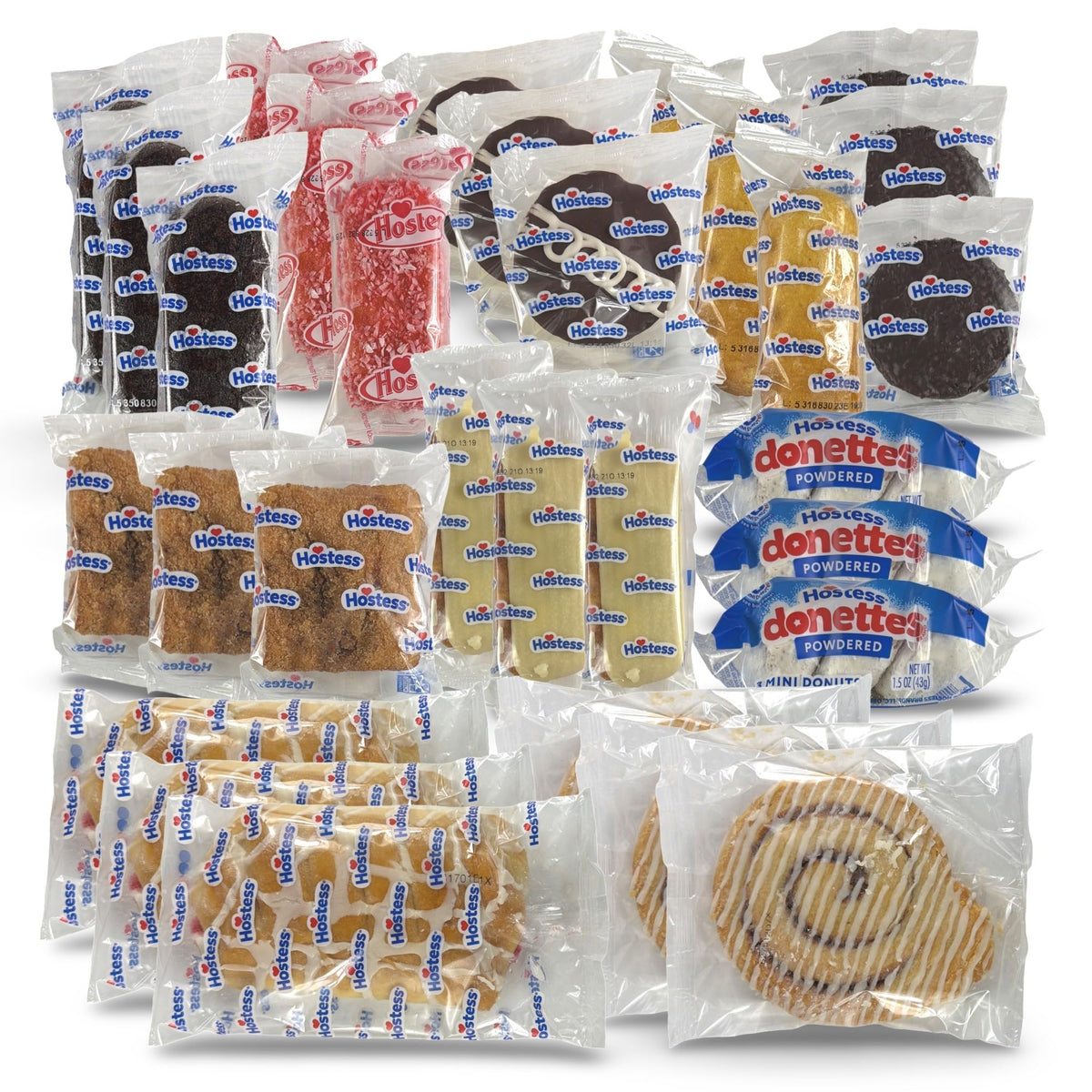 Hostess Variety Pack – 30 Count of Assorted Pastries | Twinkies, Cupcakes & More