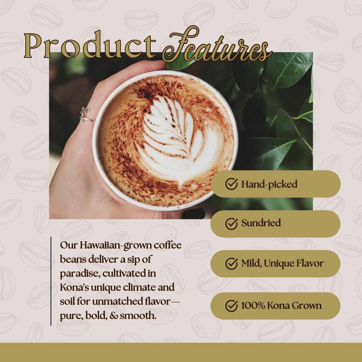 Hualalai Estate 100% Kona Coffee K-Cups – Medium Dark Roast, 12-Count