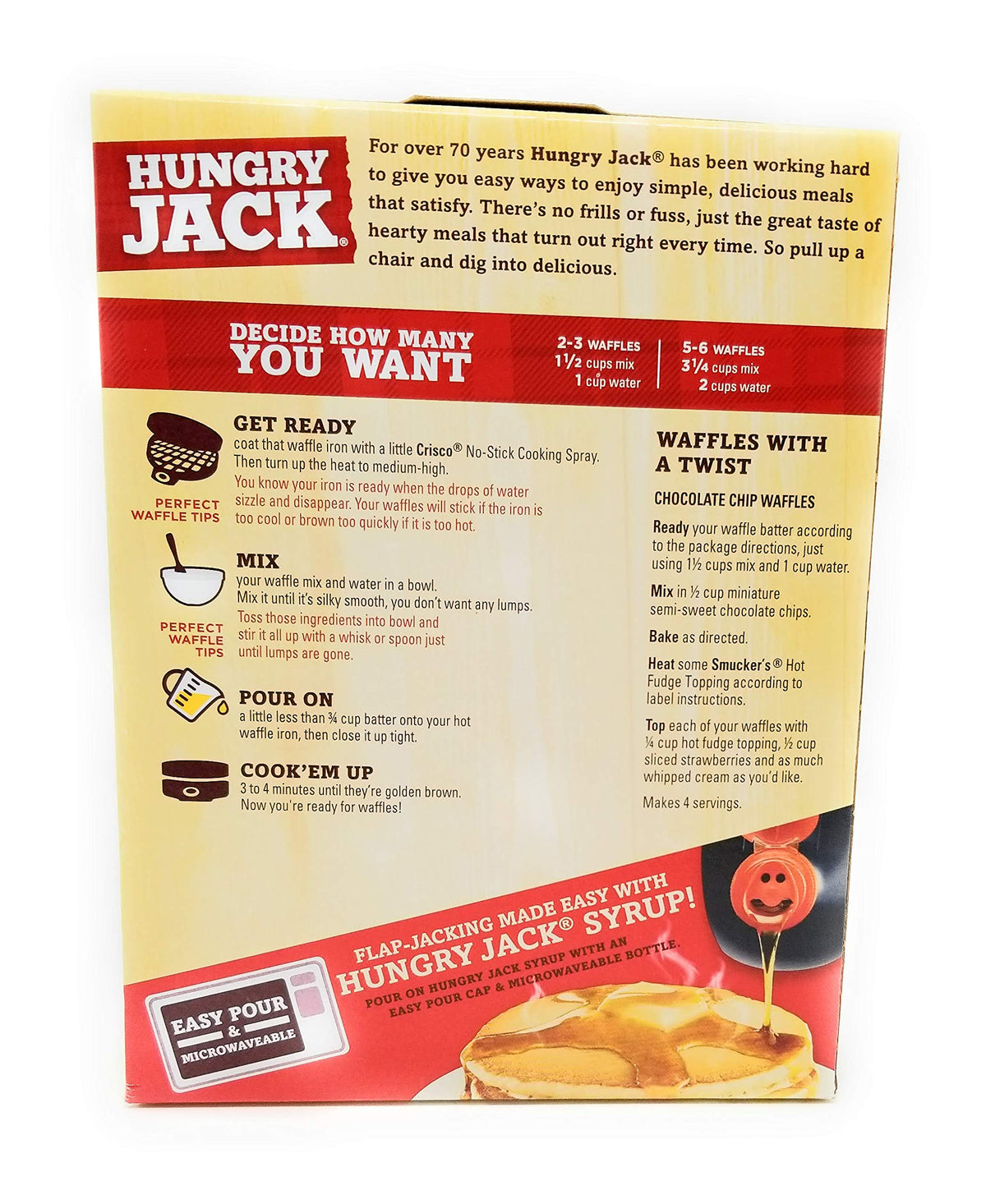 Hungry Jack Complete Belgian Waffle Mix (Pack of 2) | Easy, Just-Add-Water Belgian Waffles