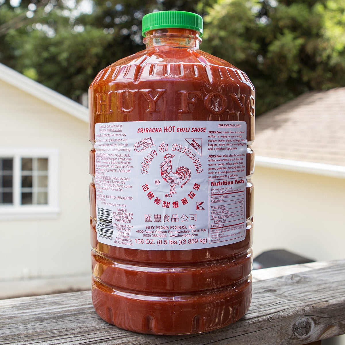 Huy Fong Sriracha Chili Sauce — 8.5 lb Bottle (136 oz)