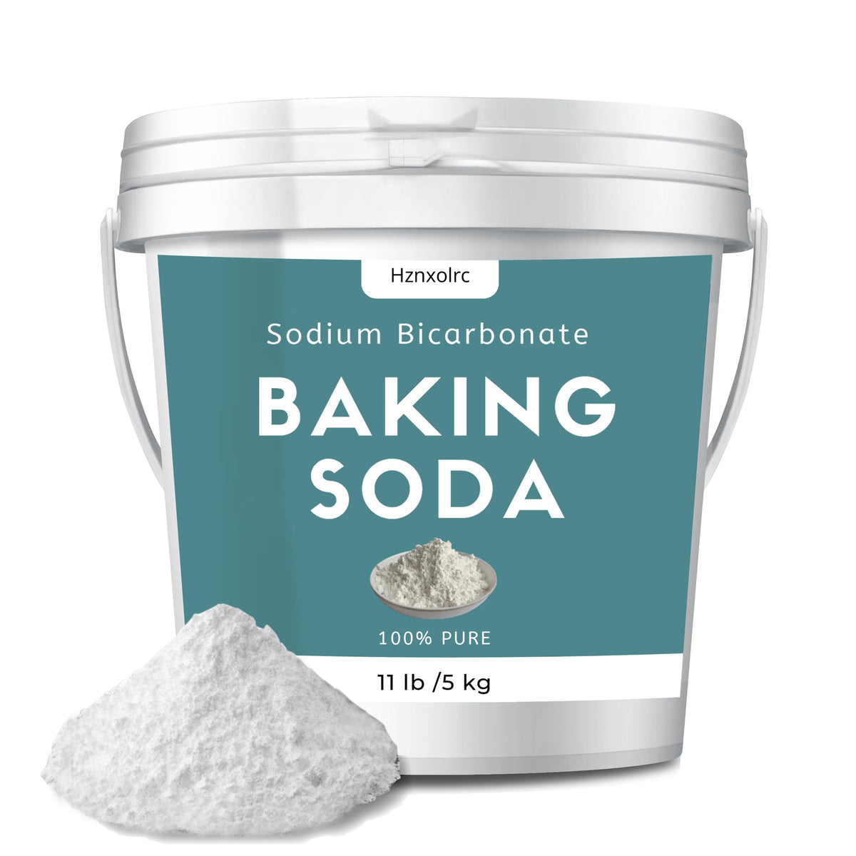 Hznxolrc 1.1 Gallon Baking Soda Powder Bulk – 100% Pure Sodium Bicarbonate for Baking & Cleaning