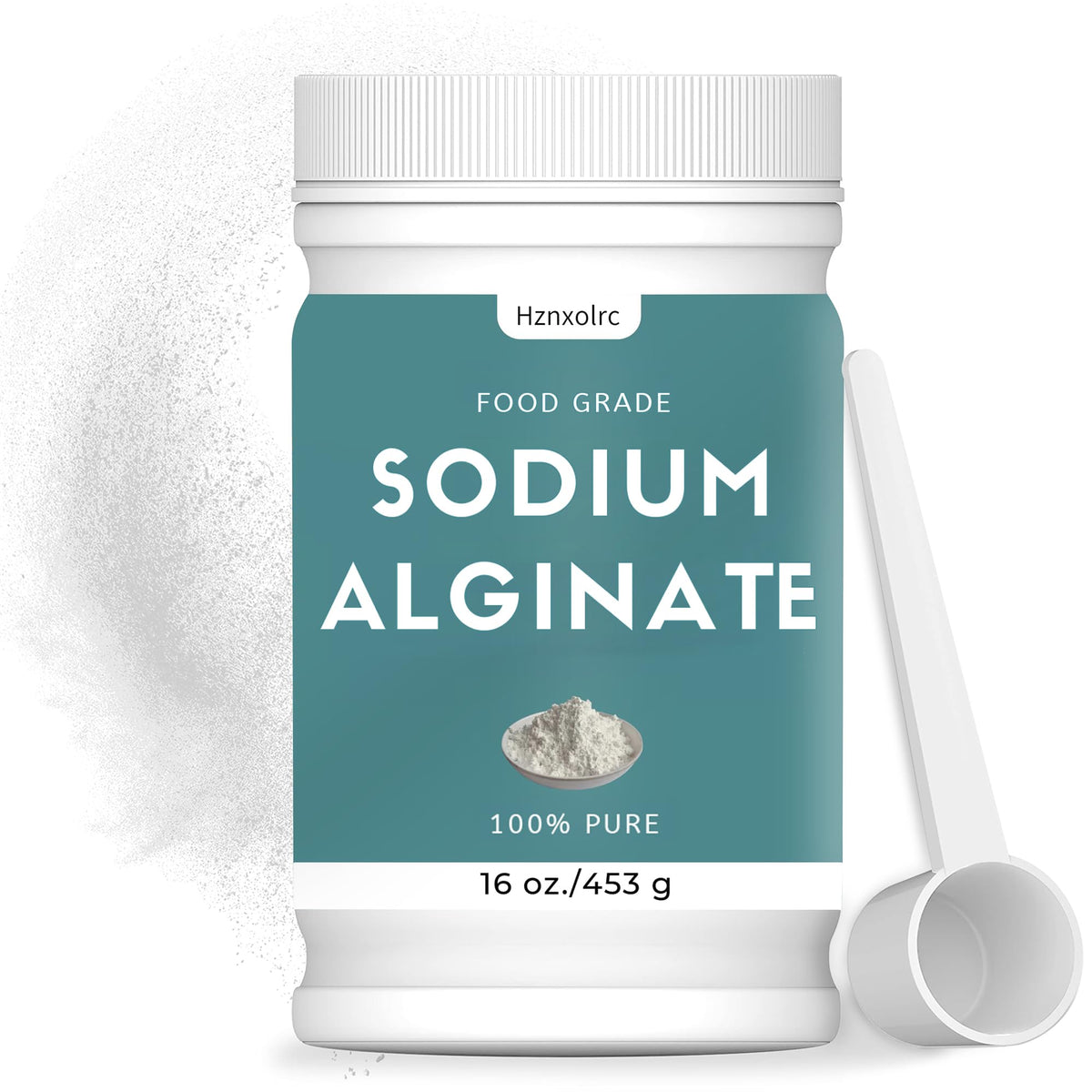 Hznxolrc 16 oz Sodium Alginate Powder – Food Grade for Caviar Spheres, Thickening, Desserts