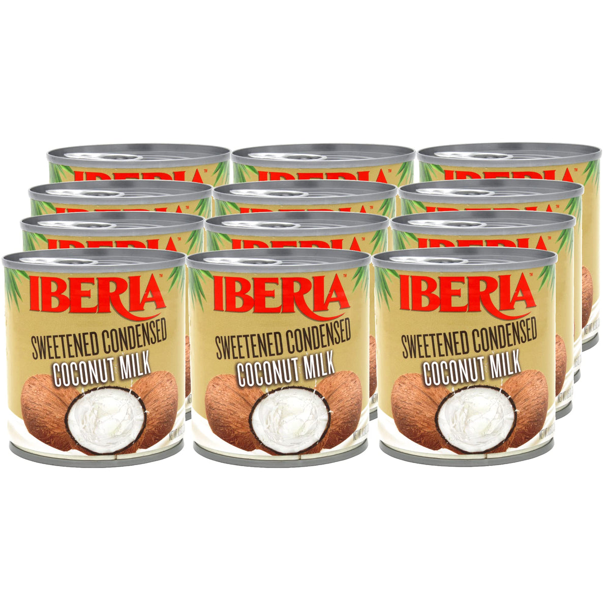Iberia Sweetened Coconut Condensed Milk – 11.6 oz, Pack of 12 | Dairy-Free Coconut Condensed Milk