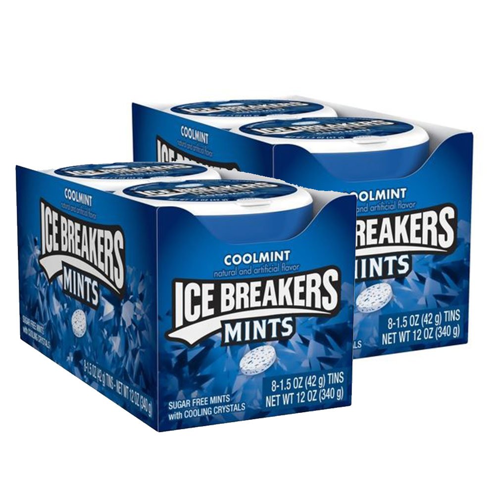 ICE BREAKERS MINTS COOLMINT 1.5-Ounce Containers (Pack of 16) | Sugar Free, 30% Fewer Calories