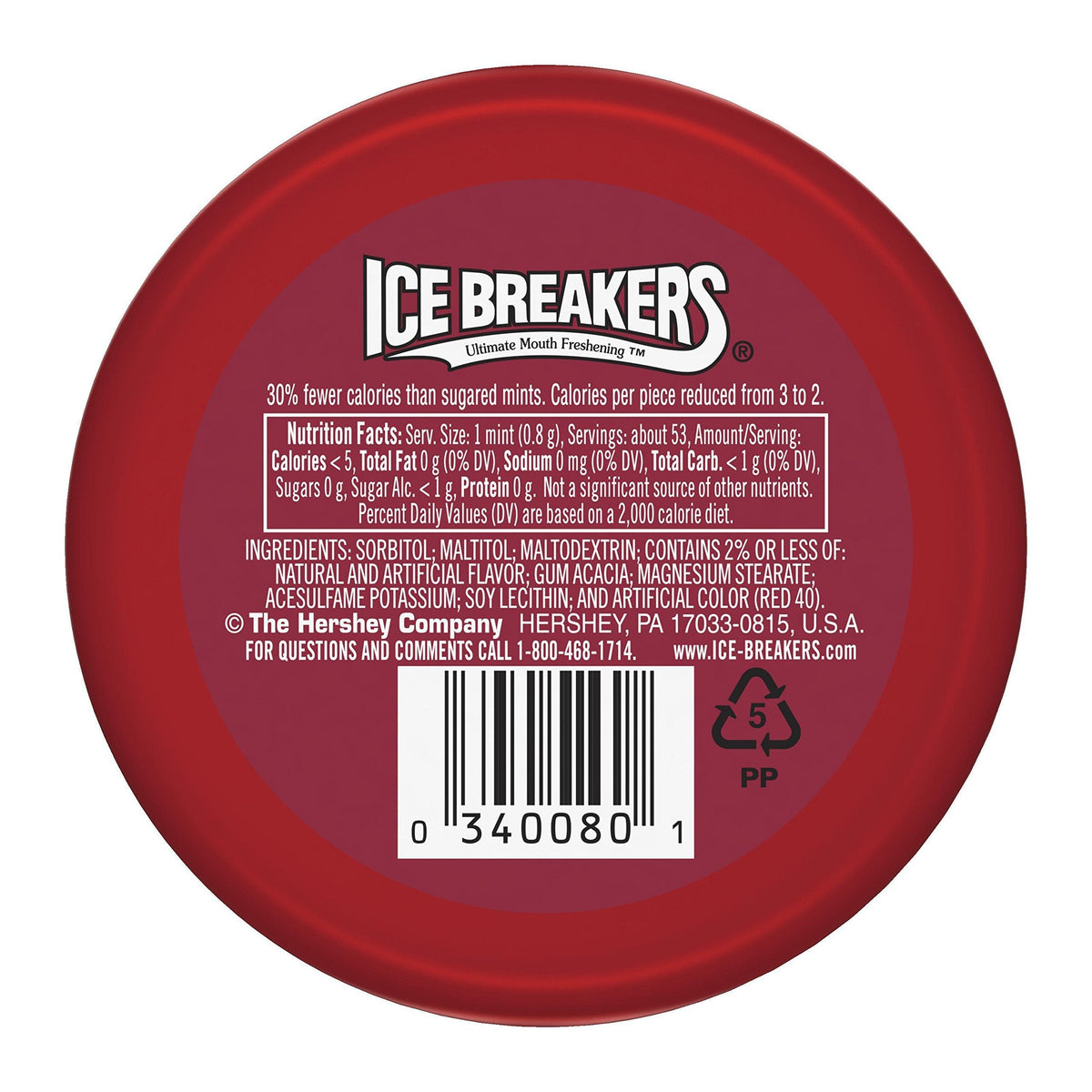 Ice Breakers Sugar Free Cinnamon Mints – 1.5 oz, Pack of 16