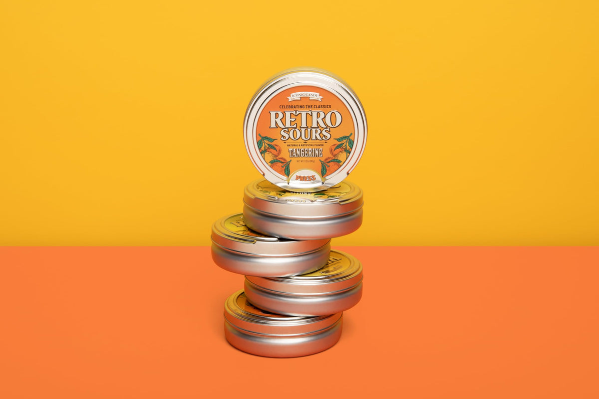 Retro Sours Tangerine - Hard Tangy Candy (8-pack) | Iconic Candy