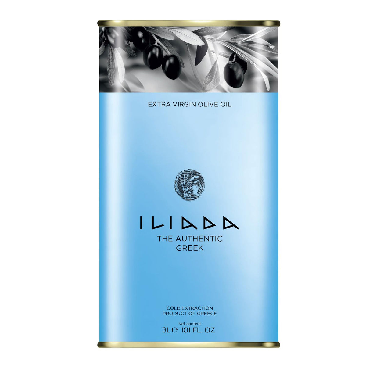 ILIADA Greek Extra Virgin Olive Oil 3L | 100% Greek Koroneiki | Cold-Pressed | High Polyphenol Content | Chef's Choice