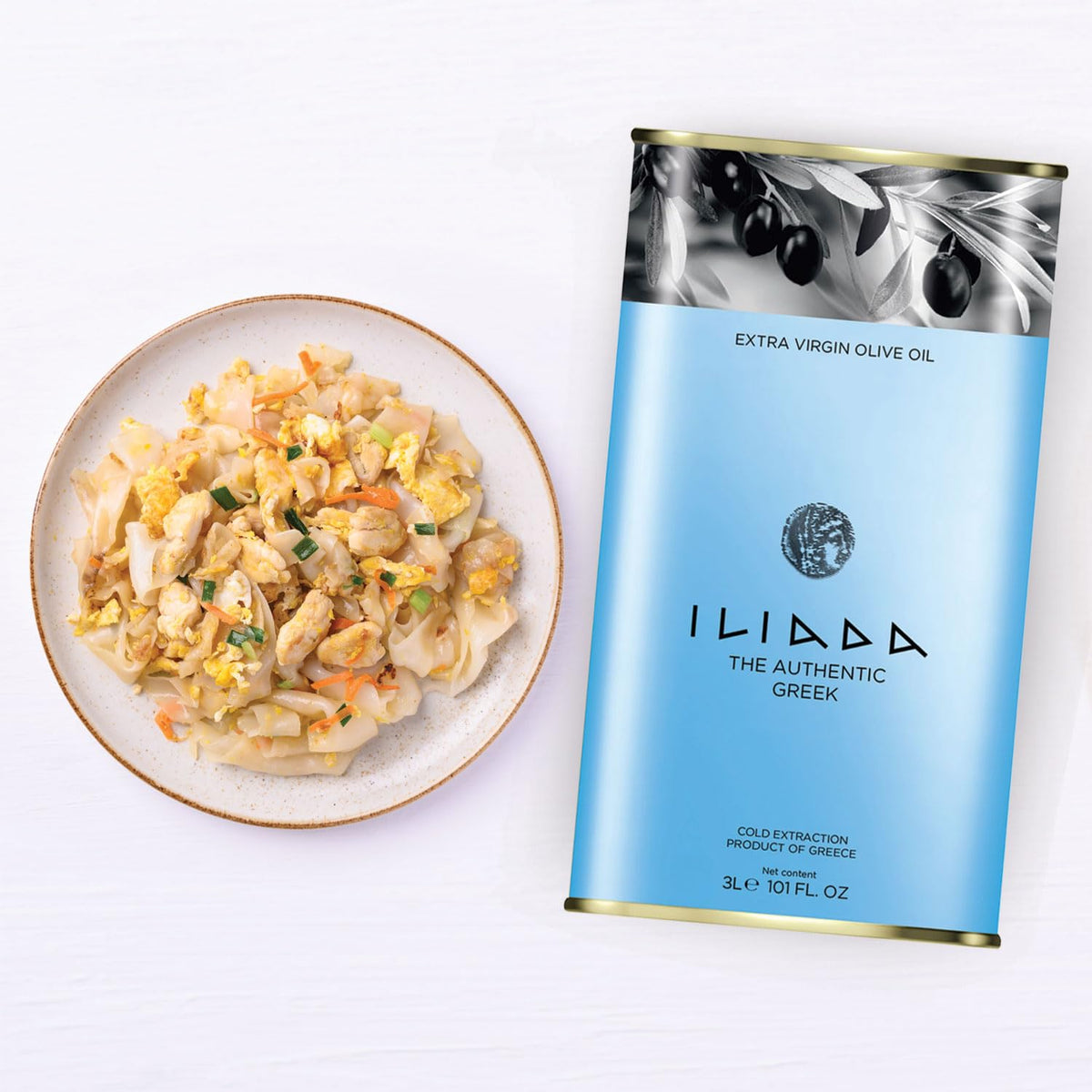 ILIADA Greek Extra Virgin Olive Oil 3L | 100% Greek Koroneiki | Cold-Pressed | High Polyphenol Content | Chef's Choice