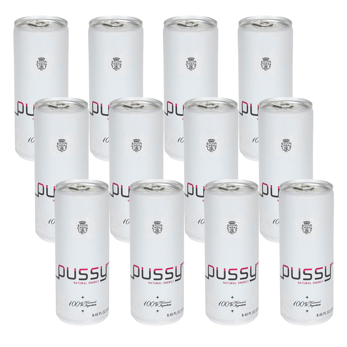 ILIOS Pussy's Natural Energy Drink – 12 x 250ml, All-Natural Caffeine