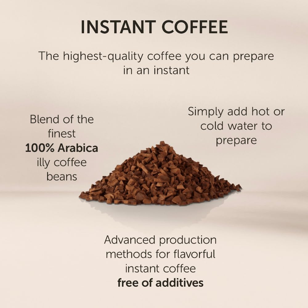 illy Instant Coffee Singles Classico Medium Roast - 40 Packets (2g Each) | Premium Arabica Coffee