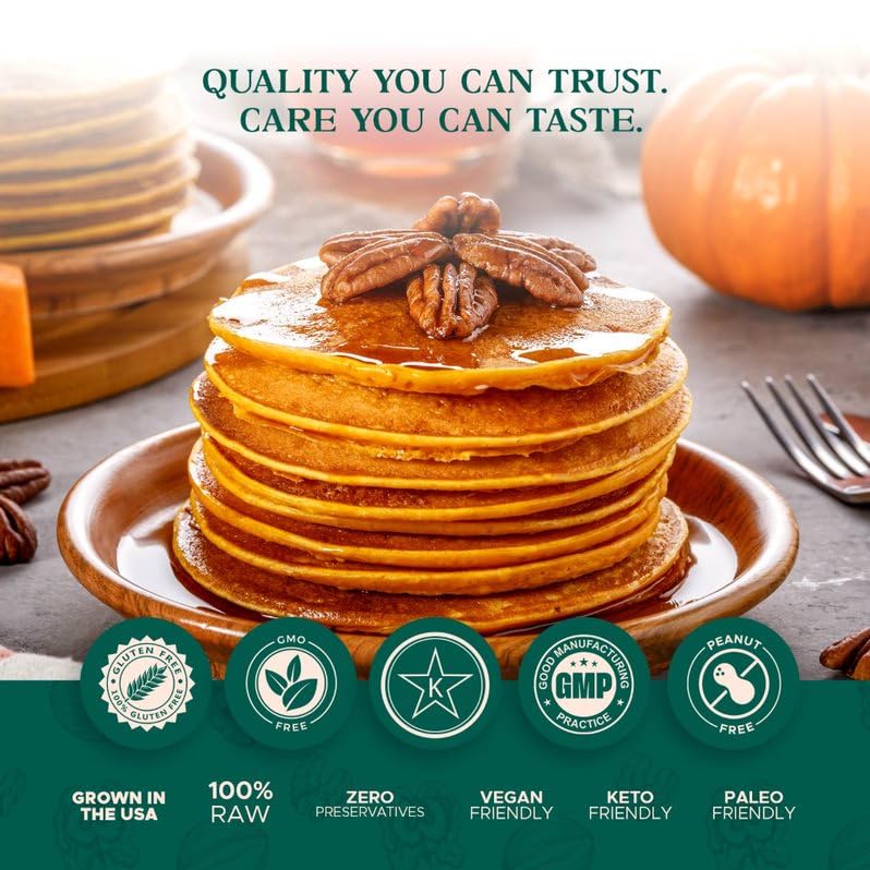 I'm A Nut Premium Raw Pecan Halves 44oz — American-Grown, Non-GMO, Gluten & Peanut Free, No Preservatives