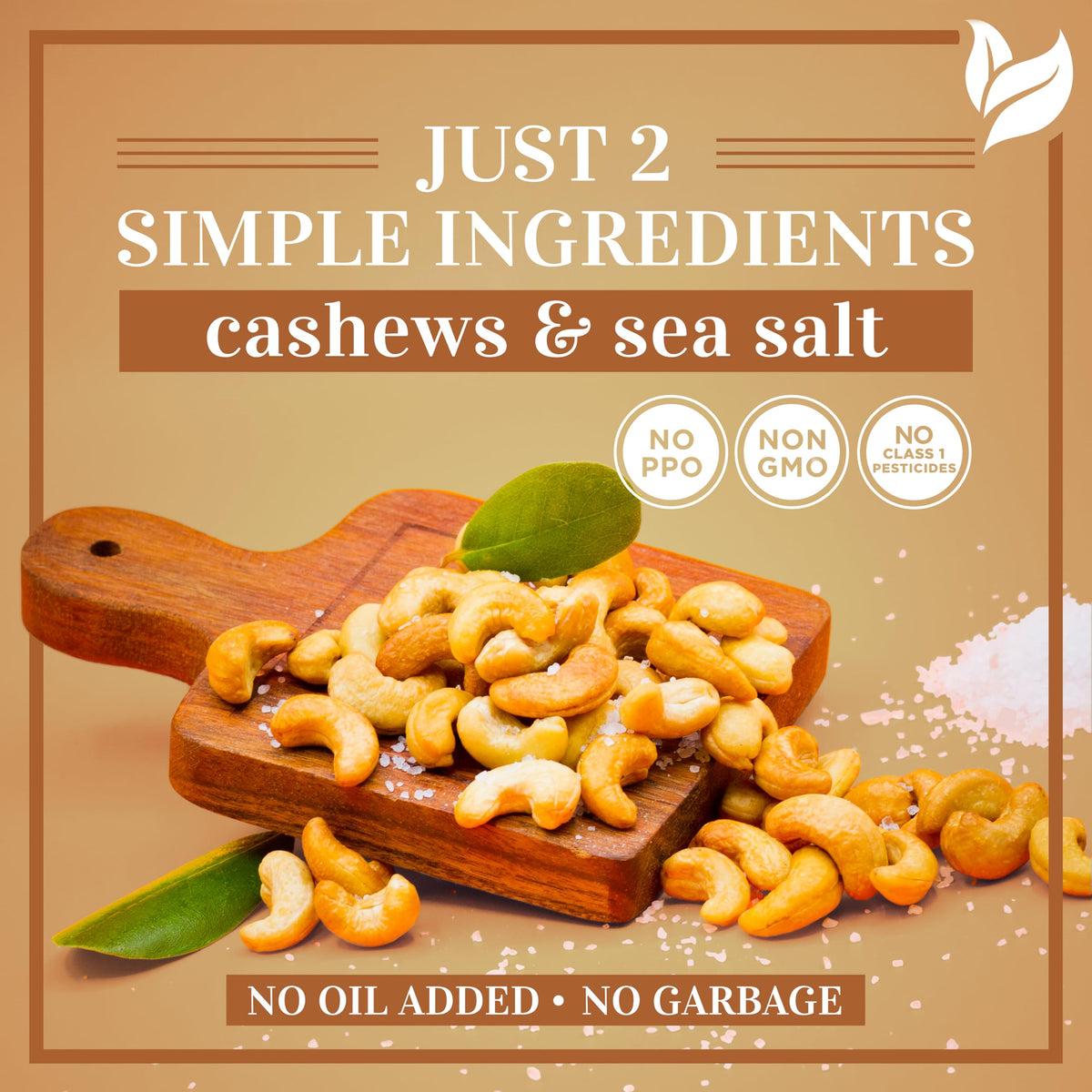 I'm A Nut Oven Dry Roasted Fancy Cashews with Sea Salt - 32 oz | Whole Cashews | No Oil | Vegan & Keto Friendly
