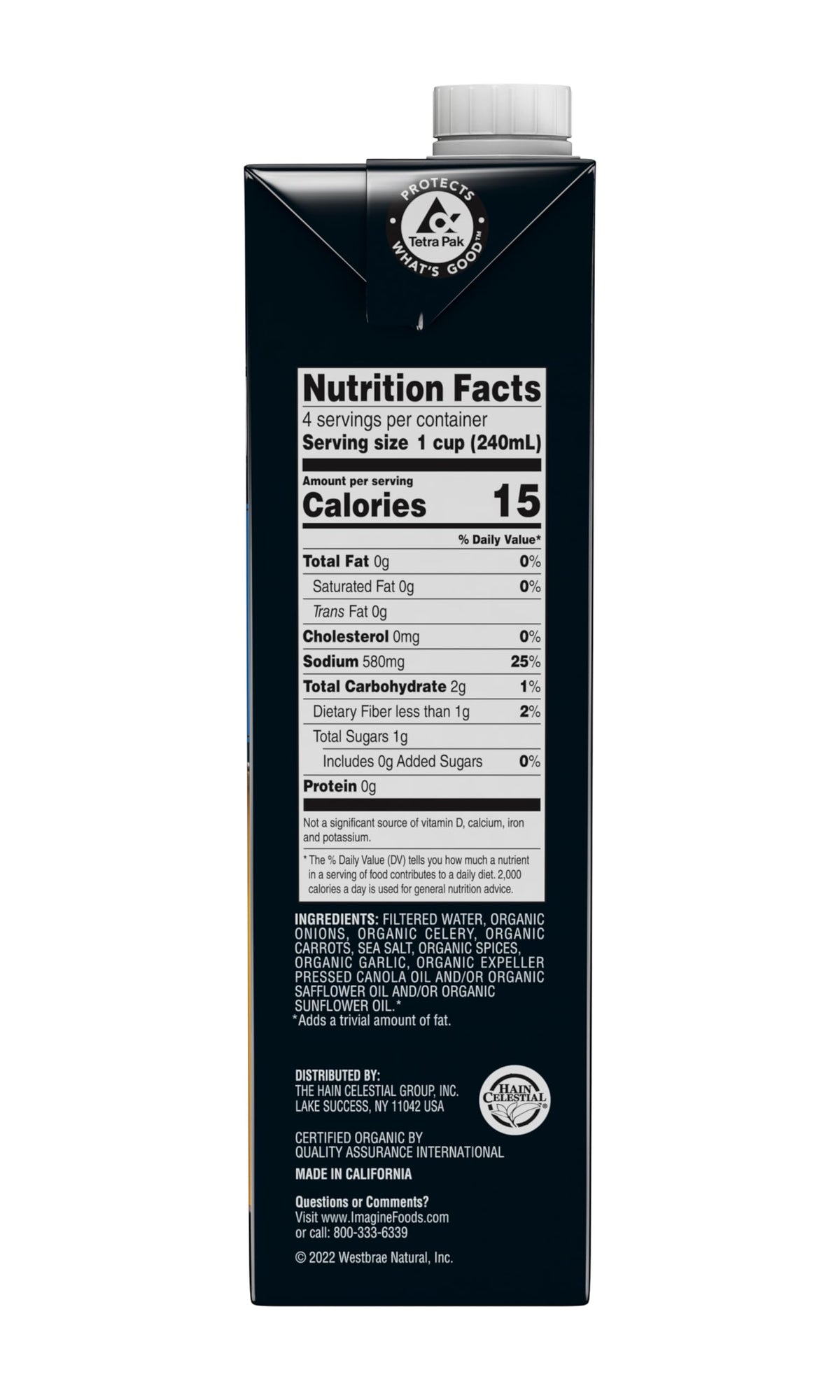 Imagine Organic Vegetarian No-Chicken Broth, 32 fl oz (Pack of 6) – Gluten Free & Vegan