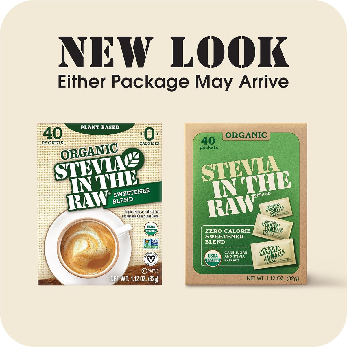IN THE RAW Organic Stevia In The Raw – Zero Calorie Sugar Substitute, 40 Packets (6 Pack) | Vegan, Gluten-Free, Non-GMO