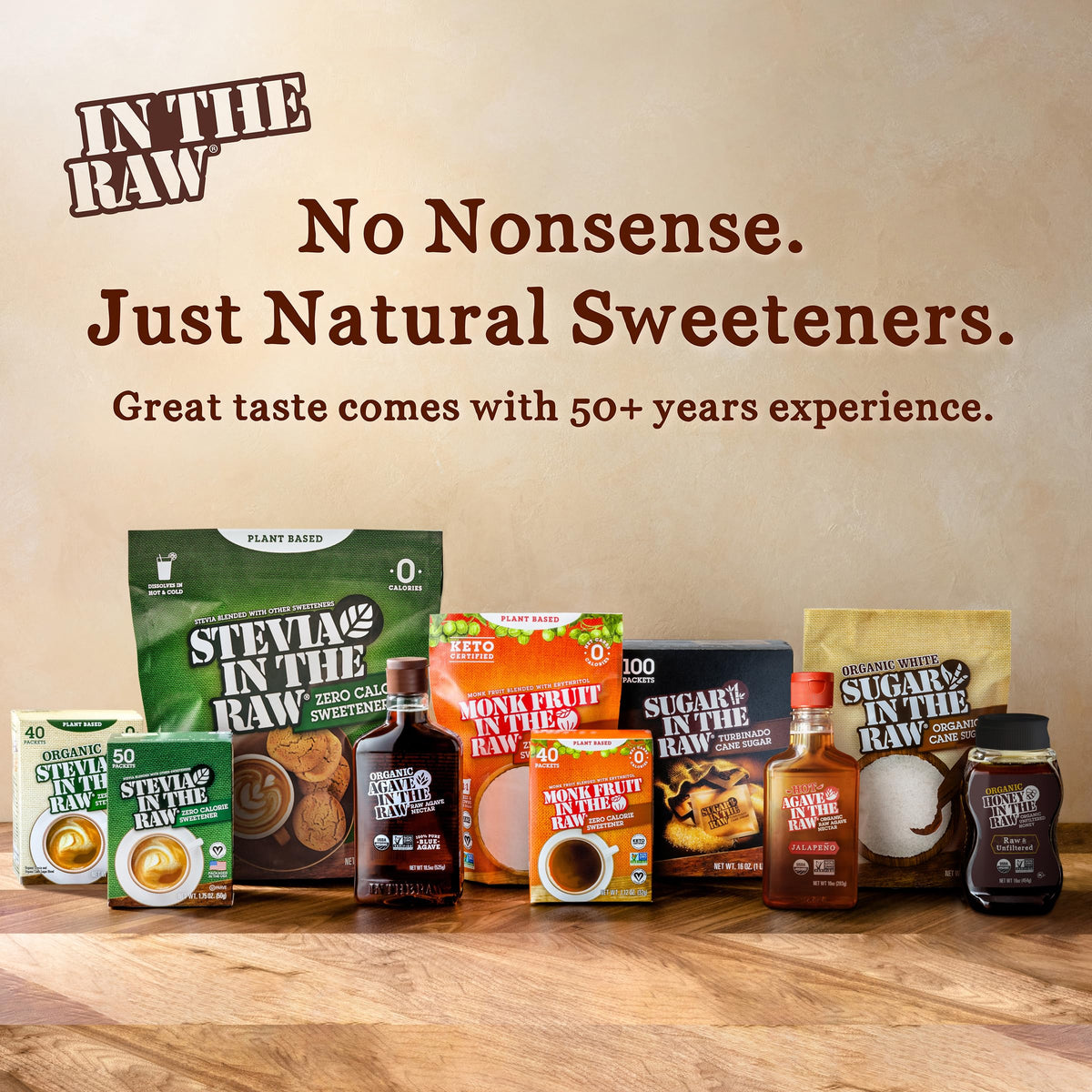 In the Raw Sugar & Stevia Bundle – 200 Turbinado Packets + 200 Stevia Packets