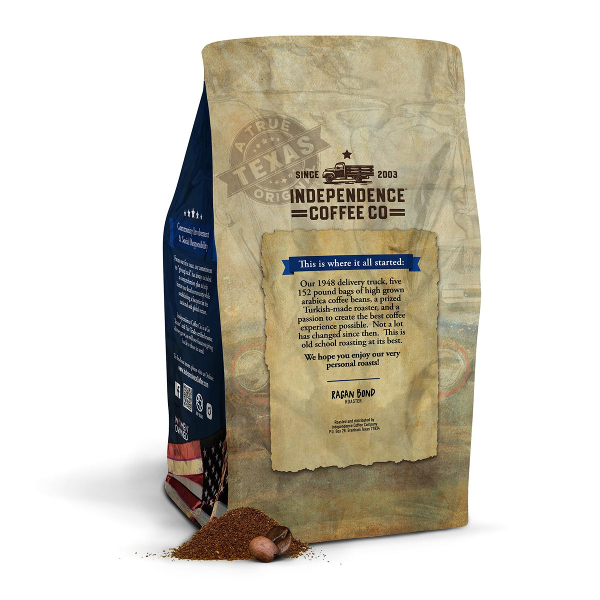 Independence Coffee Co. Texas Two Step – Caramel, Vanilla & Pecan, Light Roast, 24 oz Whole Bean
