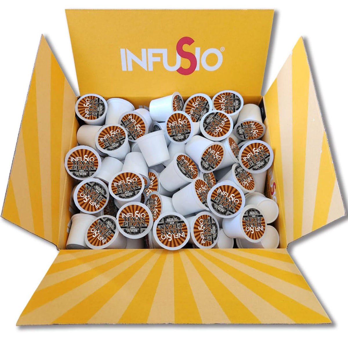 InfuSio Texas Pecan Coffee Pods – 96-Count, Keurig K-Cup Compatible, Premium Roasted