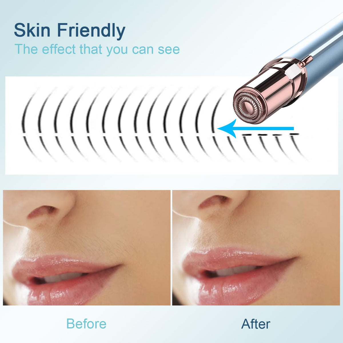 innobeaut Painless Electric Facial Hair Remover for Women, USB Rechargeable