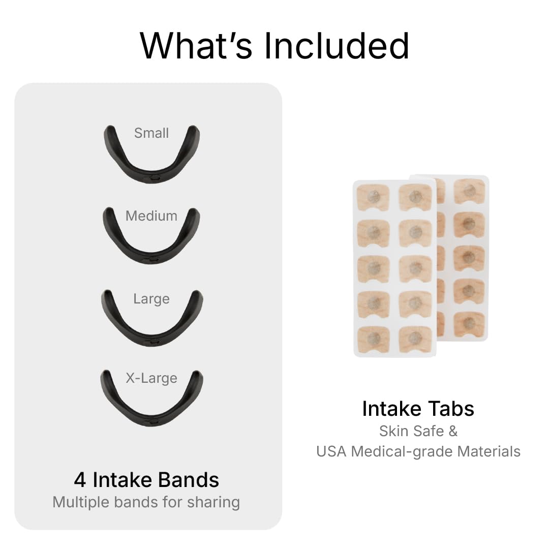 Intake Breathing — Magnetic Nasal Strips Starter Kit | Reusable Band + Tabs | Nasal Strips for Sleep, Snoring, Breathing & Sports | Stronger Lift Than Traditional Nose Strips | 4 Sizes, 30 Tabs, Black