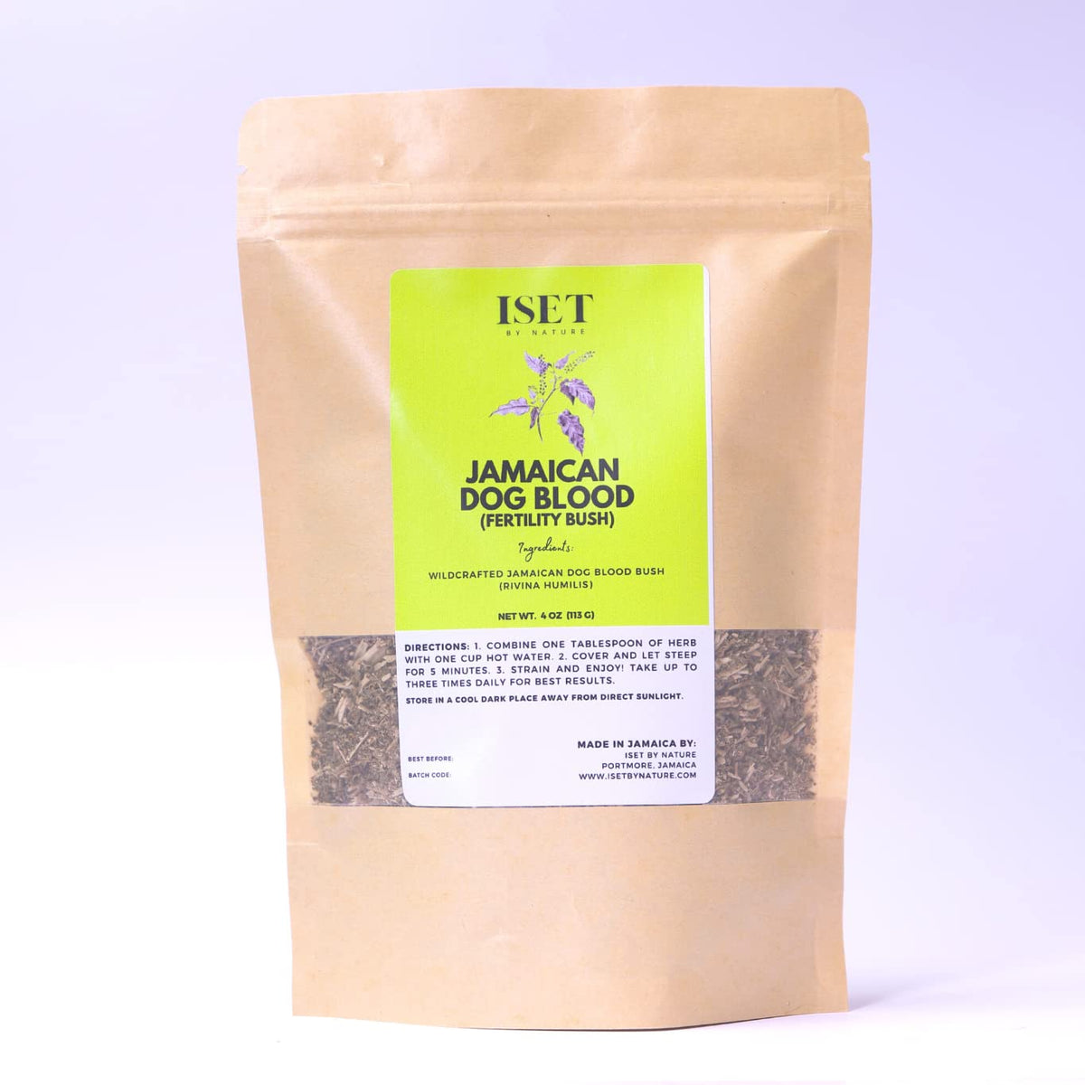 Iset By Nature Jamaican Dog Blood Bush Tea – Organic Fertility Tea for Women