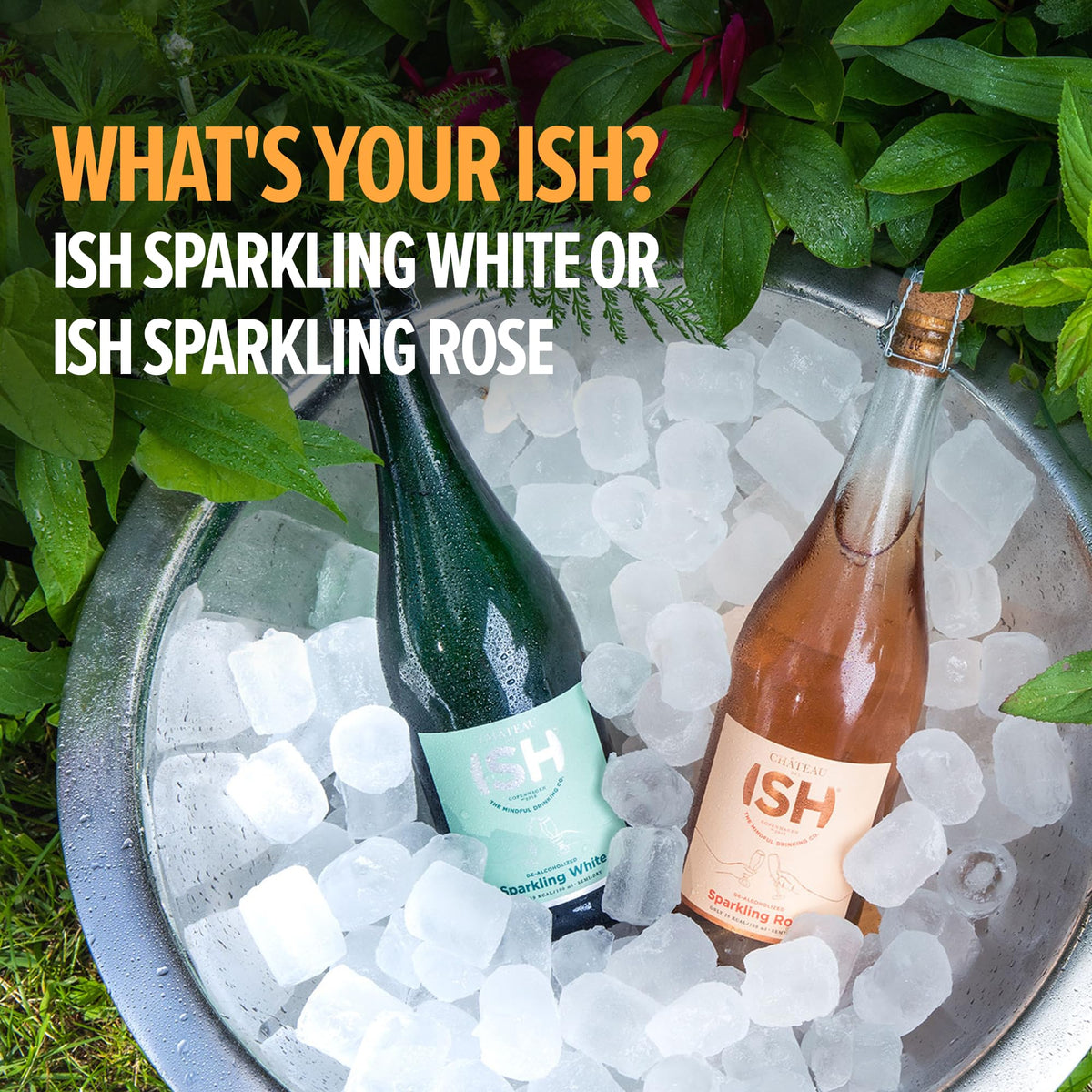 ISH Chateau del ISH Sparkling Non-Alcoholic Rosé – De-Alcoholized Pinot Noir & Merlot, Low-Cal, Gluten-Free, 750 ml