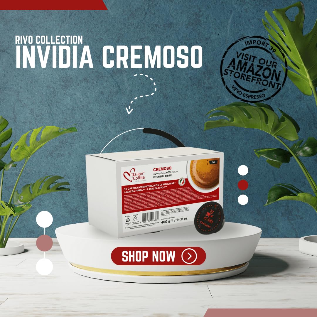 Italian Coffee For Espresso Lovers Cremoso Capsules (50) for RIVO®
