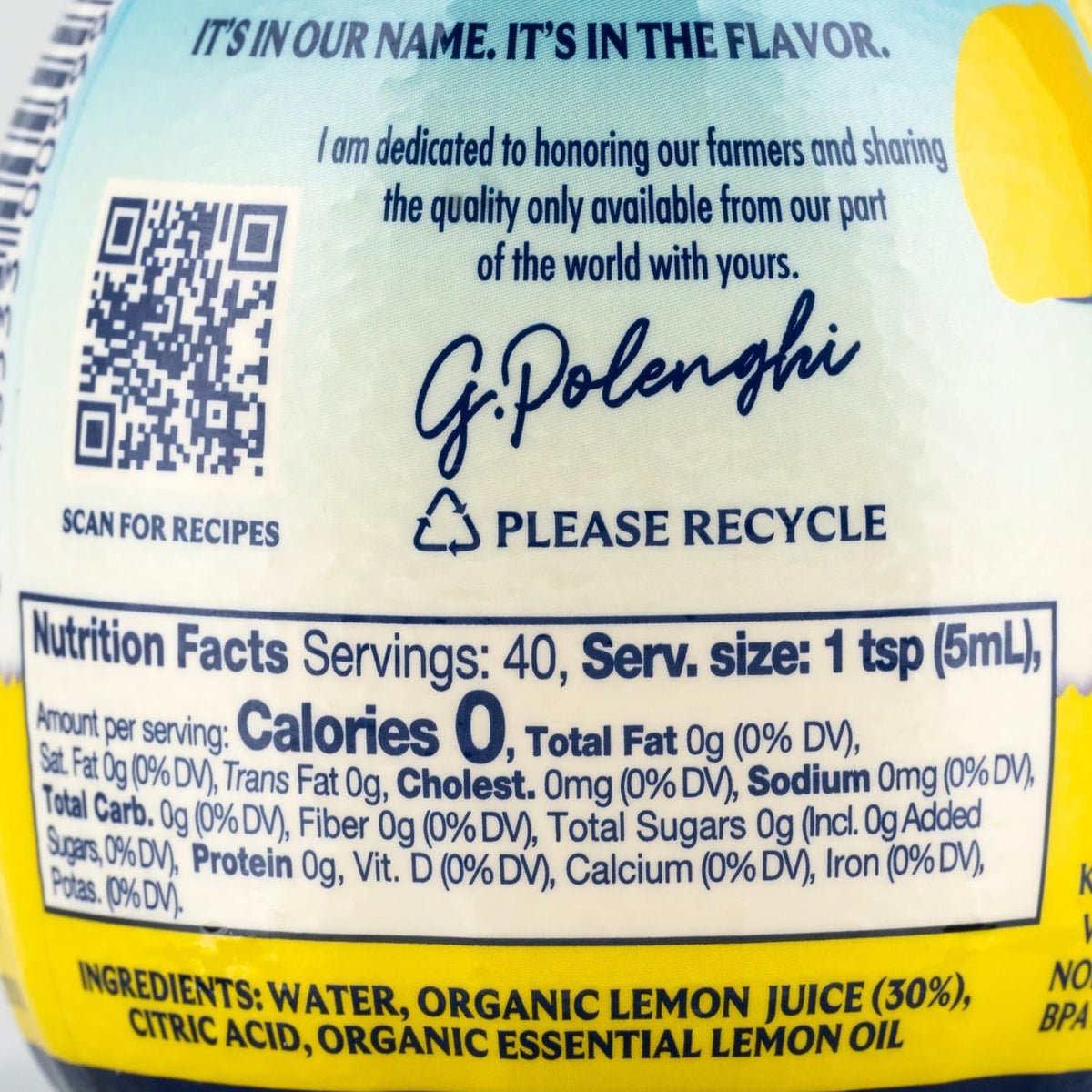 Italian Volcano Organic Lemon Juice – 2 x 33.8 oz Glass Bottles | 100% Sicilian Lemon, Certified Organic