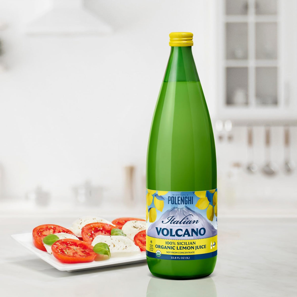 Organic Italian Volcano Lemon Juice – 2x1L Sicilian Lemons for Cooking, Baking & Beverages