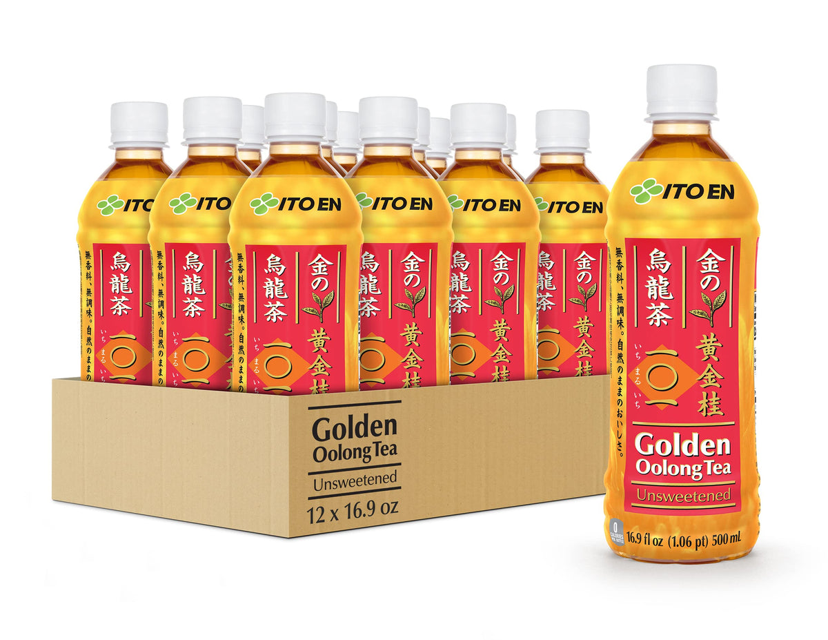 Ito En Golden Oolong Tea Unsweetened – 16.9 oz Bottles, Pack of 12
