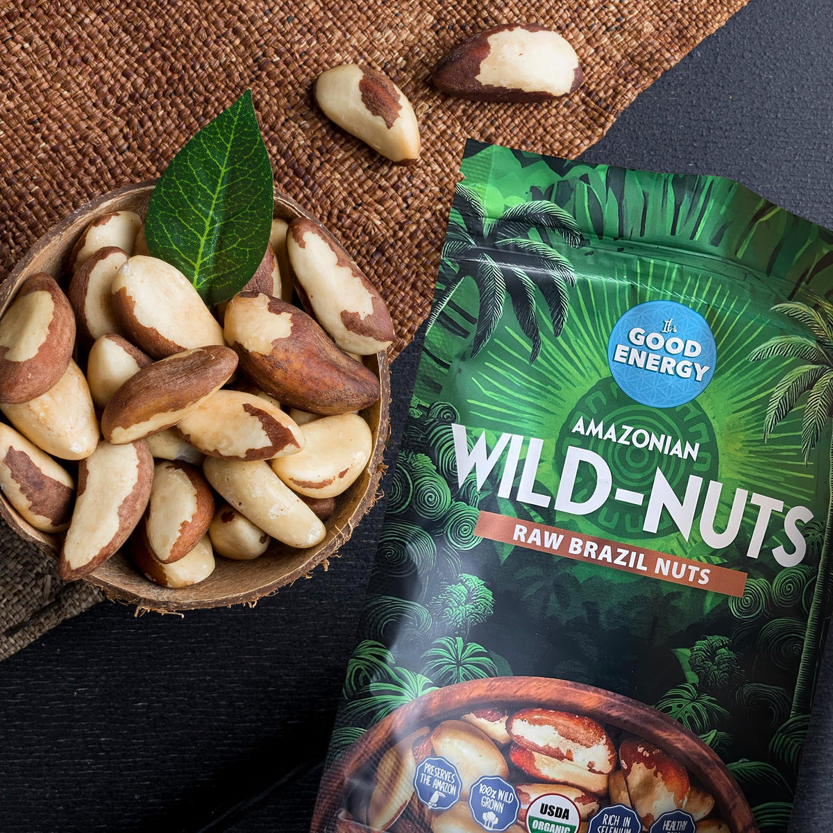 It's Good Energy Organic Brazil Wild Nuts – Raw, 16oz, Sustainably Harvested