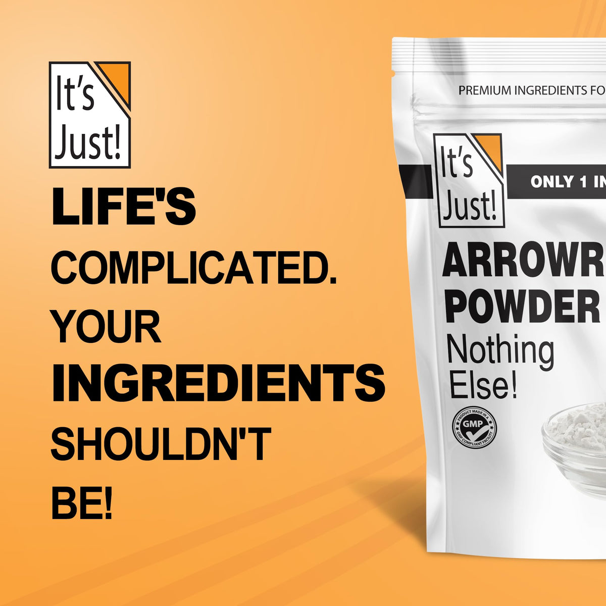 It's Just! Arrowroot Powder - Natural Thickener, Gluten-Free, Dairy-Free, Non-GMO, Cornstarch Substitute