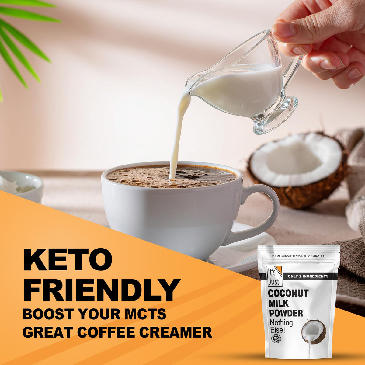 It's Just! Coconut Milk Powder – Dairy-Free, Keto Friendly, 24oz, Non-GMO, Sri Lanka