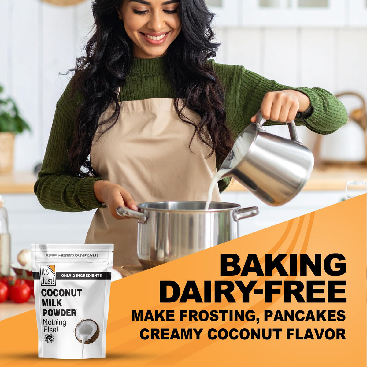 It's Just! Coconut Milk Powder – Dairy-Free, Keto Friendly, 24oz, Non-GMO, Sri Lanka