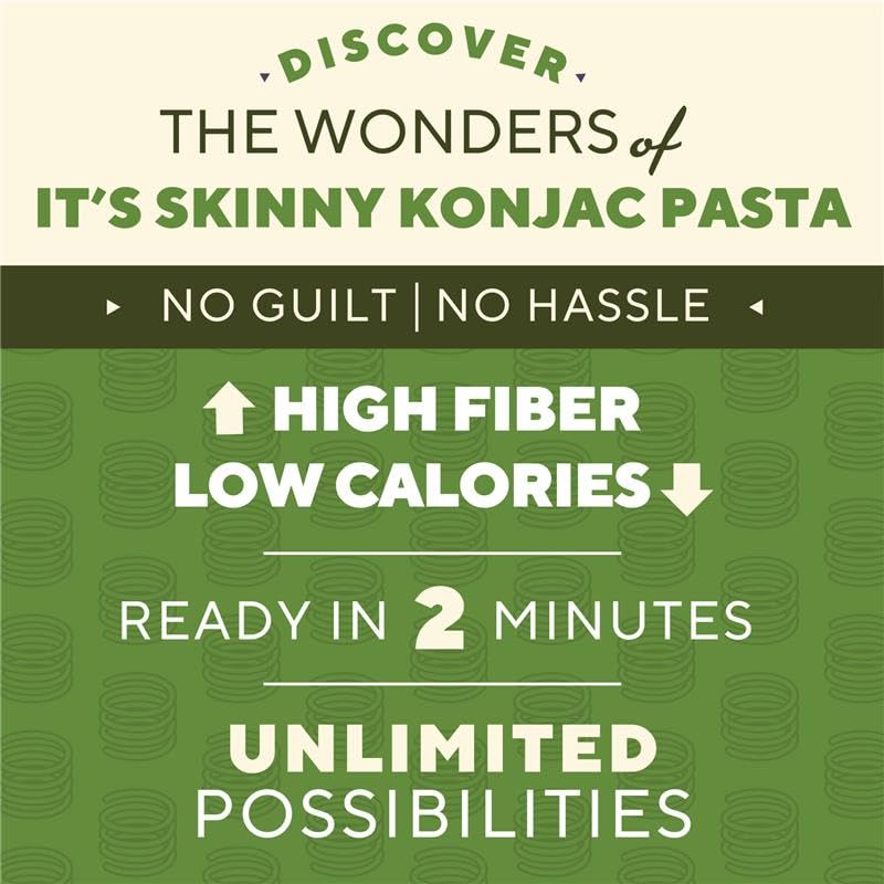 Its Skinny Pearl Couscous – Low Carb Pasta, Gluten Free, Keto & Vegan, 4.5 Cal per Serving, 2-Minute Prep, 6 Packs