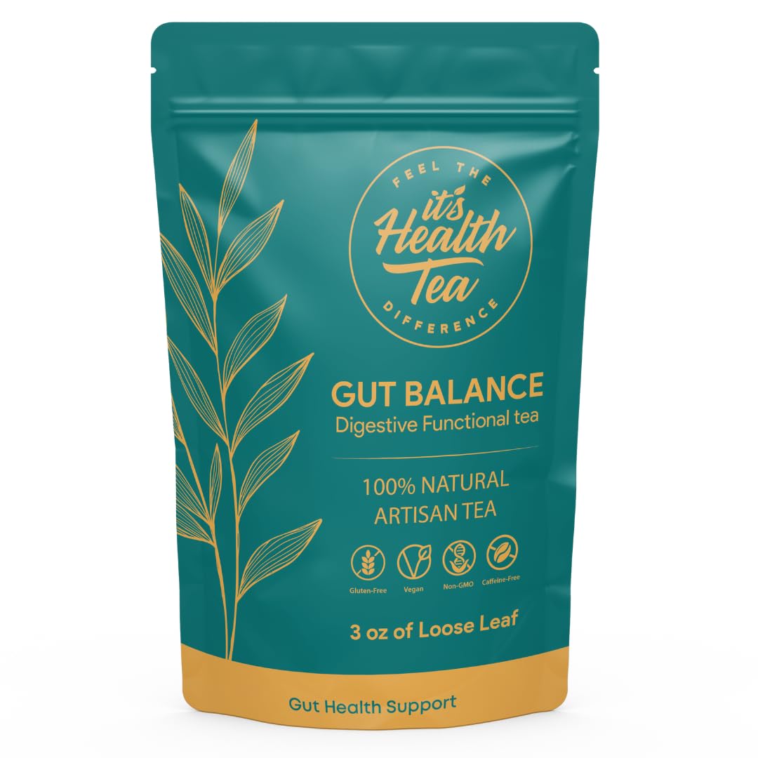 ItsHealthTea Gut Balance Herbal Tea – Daily Digestive Support & After-Meal Comfort (Caffeine-Free, 35 Unbleached Tea Bags)