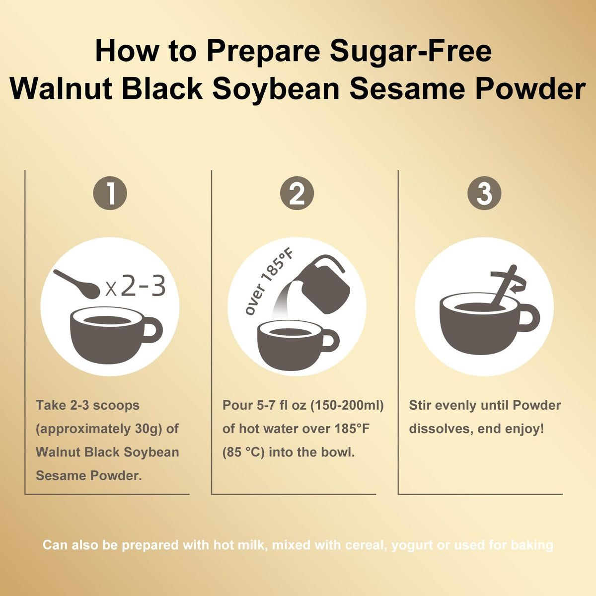 I WUGU 2-Pack Sugar-Free Walnut-Black Sesame Black Soybean Meal Replacement Powder – Low GI, Vegan