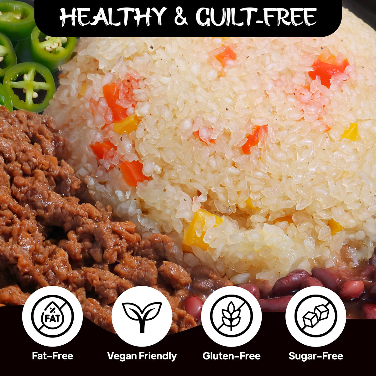 Izukappa Zen-Rice from Japan – Dry Konjac Rice, 1000 g, Low Calorie, Gluten-Free, Vegan, Ready to Eat