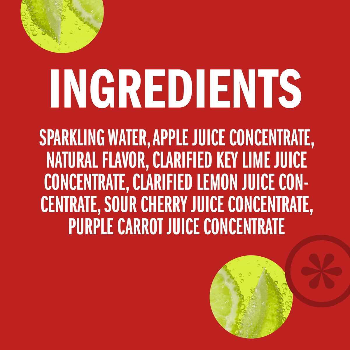 IZZE Cherry Lime Sparkling Juice — 8.4 fl oz Can, Pack of 24 | 60% Real Fruit Juice, Non-GMO