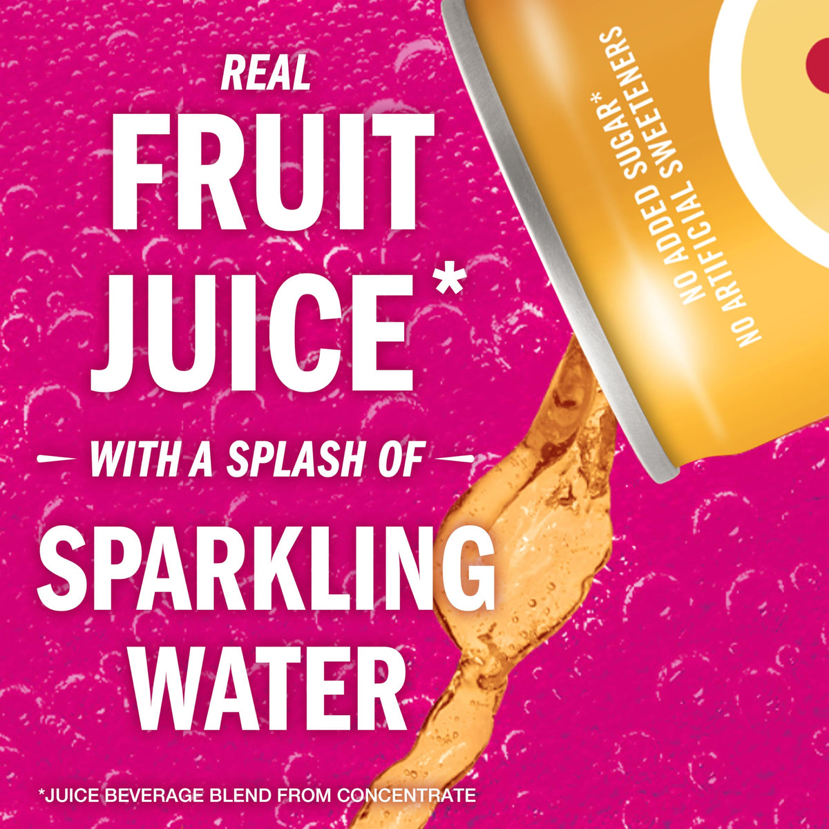IZZE Sparkling Peach Juice Beverage Blend – No Sugar Added, 8.4 fl oz, 24 Cans
