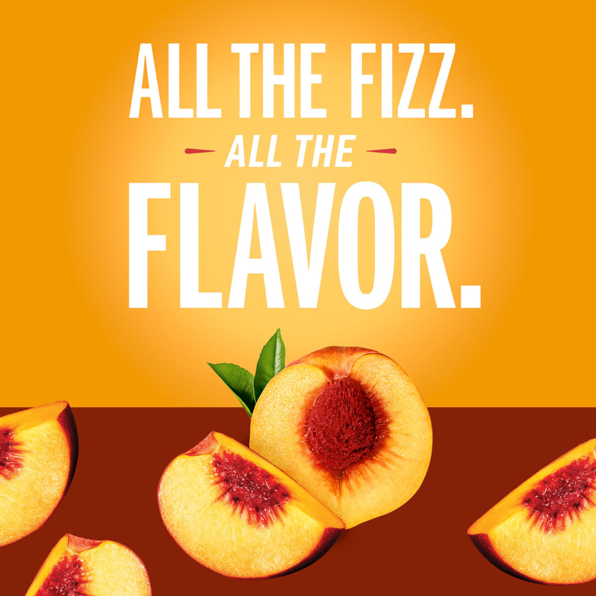 IZZE Sparkling Peach Juice Beverage Blend – No Sugar Added, 8.4 fl oz, 24 Cans