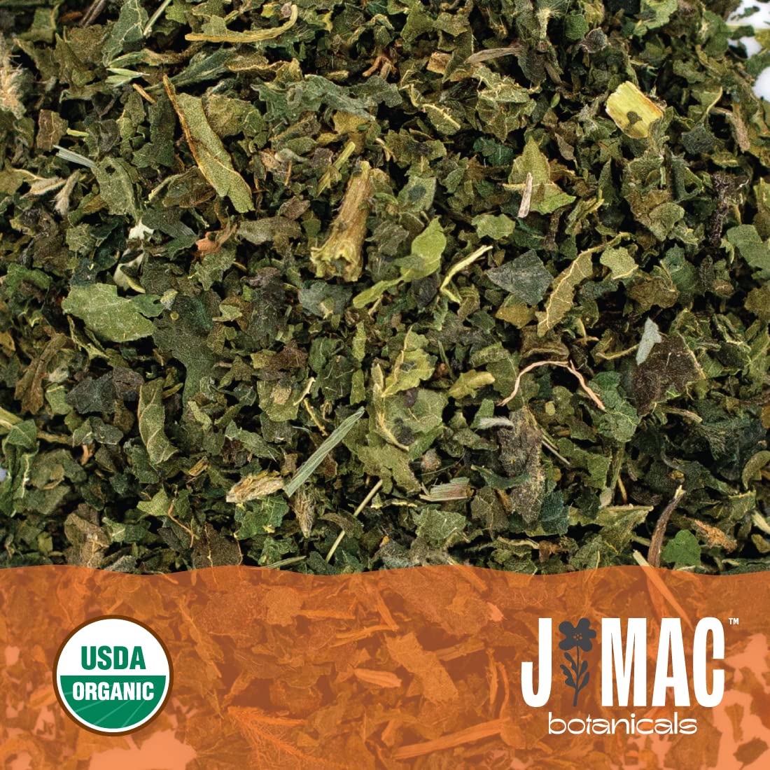 J Mac Botanicals Organic Nettle Leaf Herbal Tea – 16 oz Bulk, USDA Certified Organic