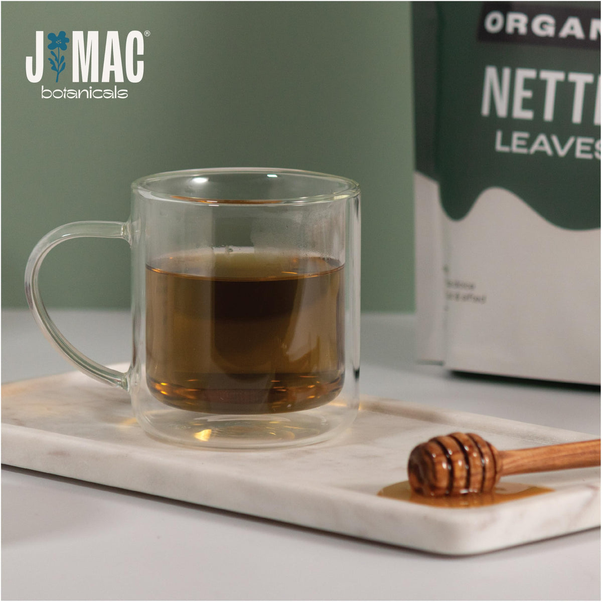 J Mac Botanicals Organic Nettle Leaf Herbal Tea – 16 oz Bulk, USDA Certified Organic